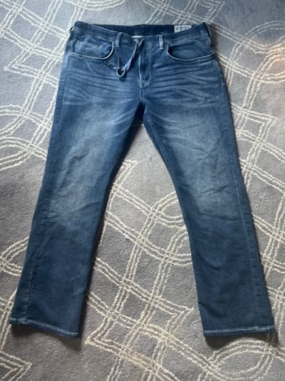 Buffalo David Bitton Casper-X Dropped Crotch BLUE Authentic Jeans Men's W38-L32